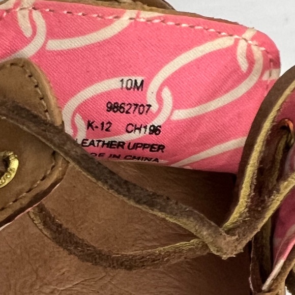 Sperry Topsider Boat Shoes with pink soles women’s size 10M Tan - Picture 6 of 7